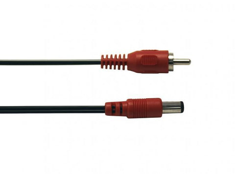 CIOKS 2050-I TYPE 2 / 5.5 & 2.1MM / DC-PLUG / CENTRE POSITIVE / I SHAPE / 50CM (RED)