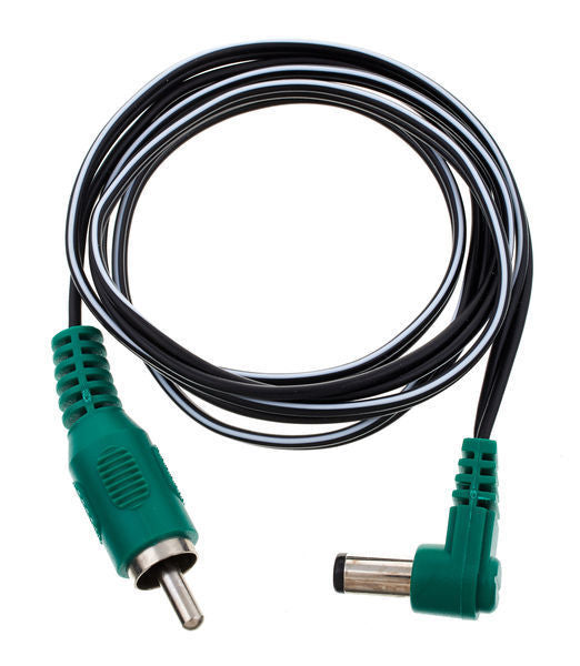 CIOKS 4080 TYPE 4 / 5.5 & 2.5MM / DC-PLUG / CENTRE POSITIVE / L SHAPE / 80CM (GREEN)