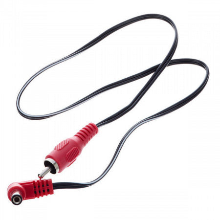 CIOKS 2050 TYPE 2 / 5.5 & 2.1MM / DC-PLUG / CENTRE POSITIVE / L SHAPE / 50CM (RED)