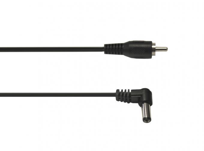CIOKS 1080 TYPE 1 / 5.5 & 2.1MM / DC-PLUG / CENTRE NEGATIVE / L SHAPE / 80CM (BLACK)