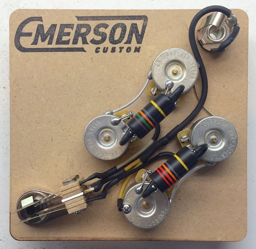 EMERSON CUSTOM SG PRE-WIRED ASSEMBLY (BUMBLEBEE CAPS) - ($154 USD)