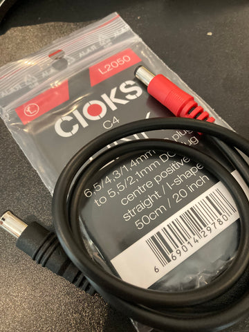 CIOKS L2050 EIAJ TO TYPE 2/ CONNECTS CIOKS DC7 TO CIOKS 4 50 CM (BLACK/RED)