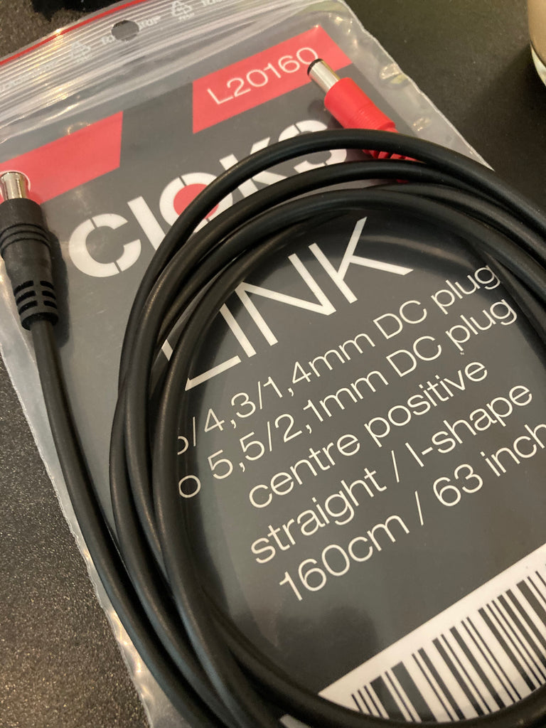 CIOKS L20160 EIAJ TO TYPE 2/ CONNECTS CIOKS DC7 TO CIOKS 4 160CM (BLACK/RED)