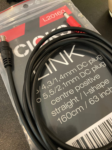 CIOKS L20160 EIAJ TO TYPE 2/ CONNECTS CIOKS DC7 TO CIOKS 4 160CM (BLACK/RED)