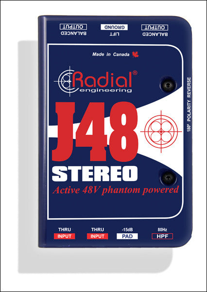 Radial J48 Stereo Phantom Powered Active Direct Box