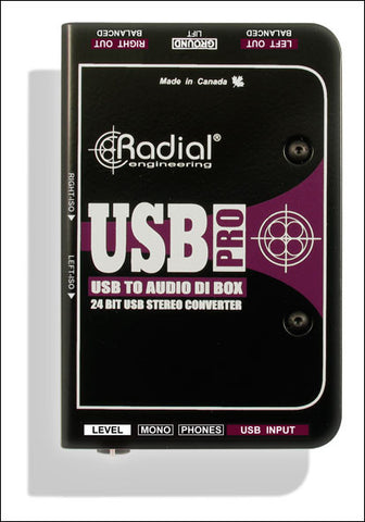 Radial USB-Pro Stereo USB Laptop DI