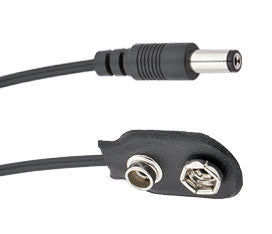 Voodoo Lab 9V Battery Snap and 2.1mm Straight Barrel DC Cable