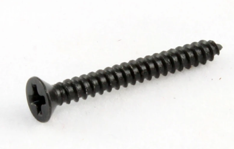 ALLPARTS GS-0008-003 TALL HUMBUCKING RING SCREWS (BLACK) - PACK OF 8 ($2.80 USD)