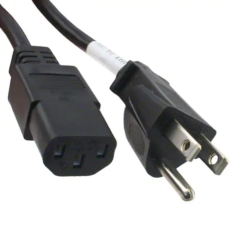 IEC CABLE C13 6' CABLE STRAIGHT - BLACK