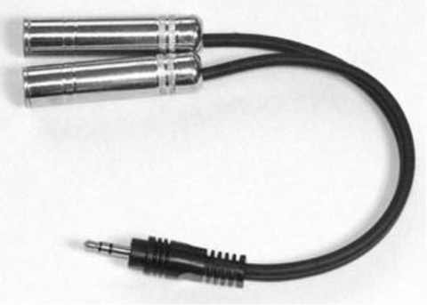 LINK AUDIO AA23Y 1/8 TRS-M TO 2 X 1/4 TS-F FEMALE HEADPHONE SPLITTER Y-CABLE