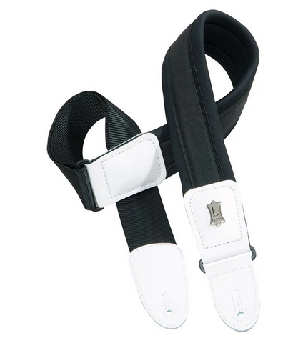 Levy's PM48NP2 2 1/2" Neoprene Padded Guitar Strap - White