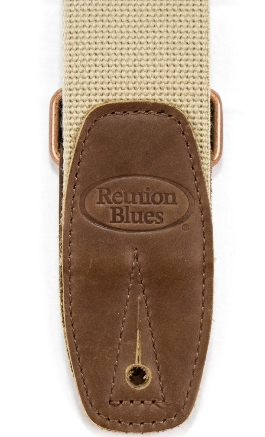 Reunion Blues Merino Wool Guitar Strap - Beige w/ Brown Leather Ends