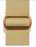 Reunion Blues Merino Wool Guitar Strap - Beige w/ Brown Leather Ends